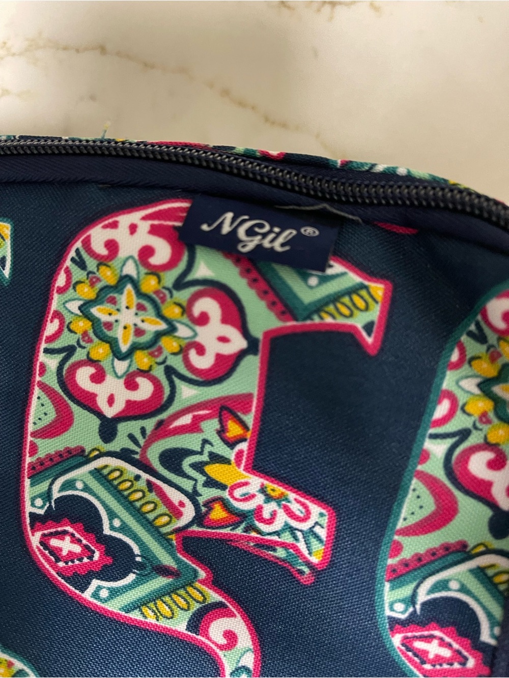 NGil Navy Elephant Print Tennis or Pickle Ball Racquet and Gear Sling Backpack - Picture 7 of 8